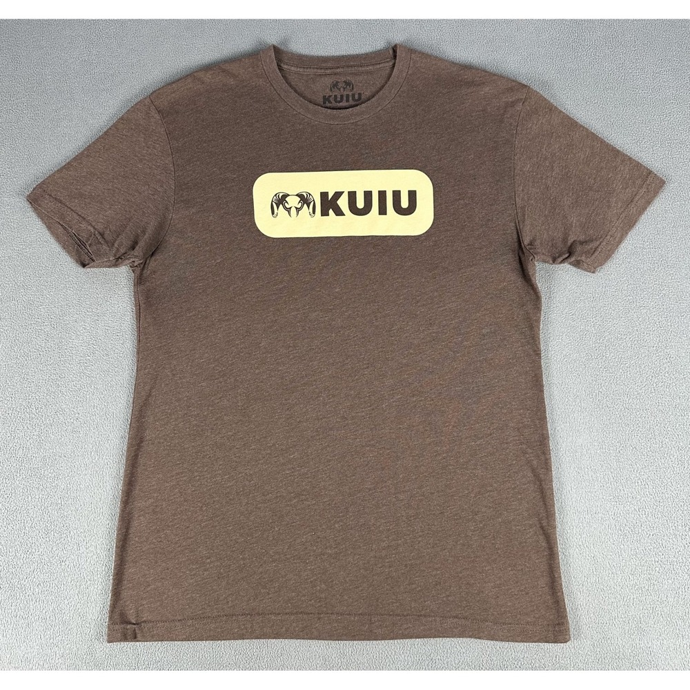 Kuiu Shirt Mens Large Brown Hunting Logo Outdoor Jersey Cotton Tee